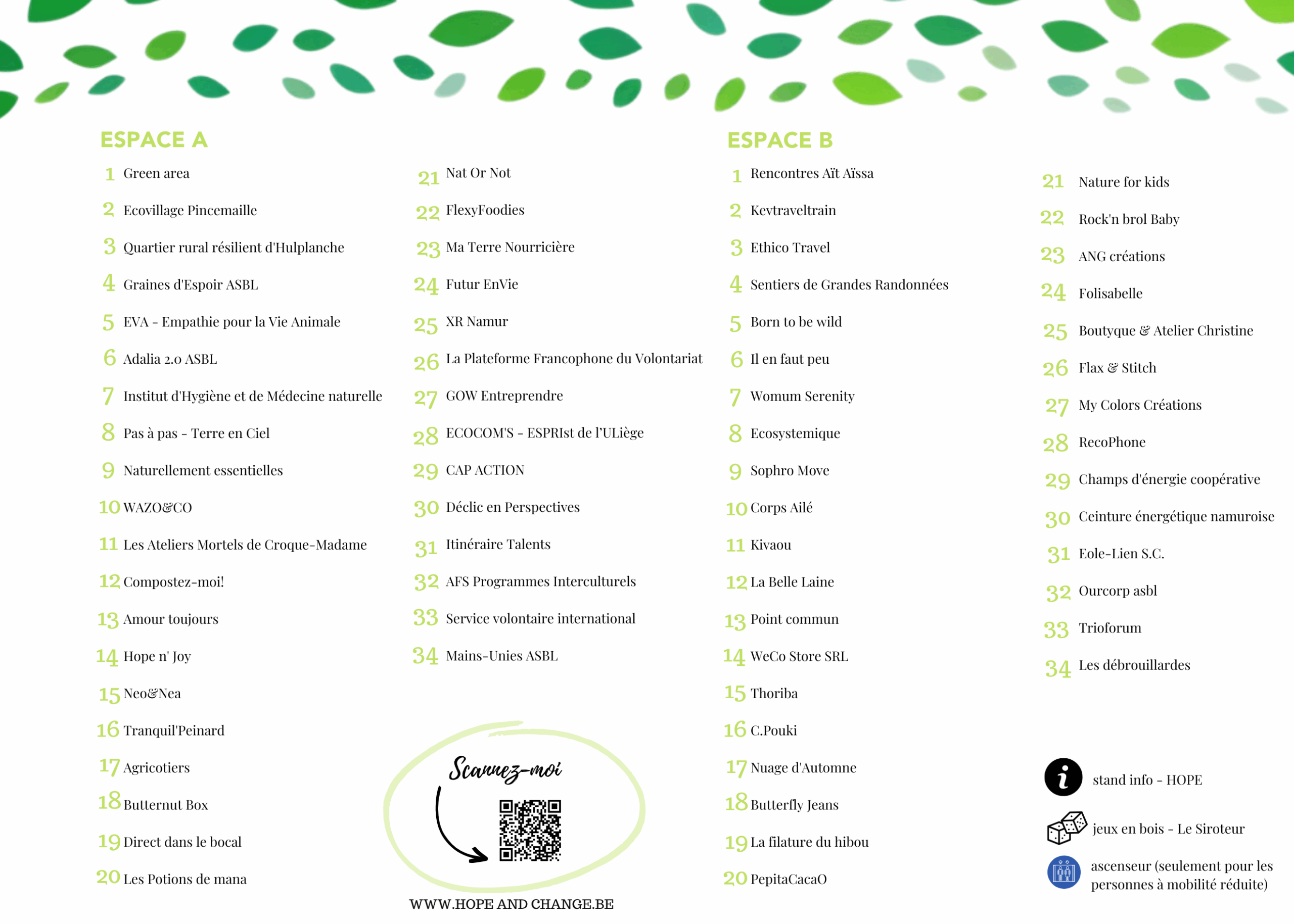 LISTE EXPOSANTS